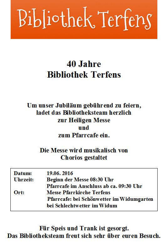 40 Jahre Bibliothek Terfens